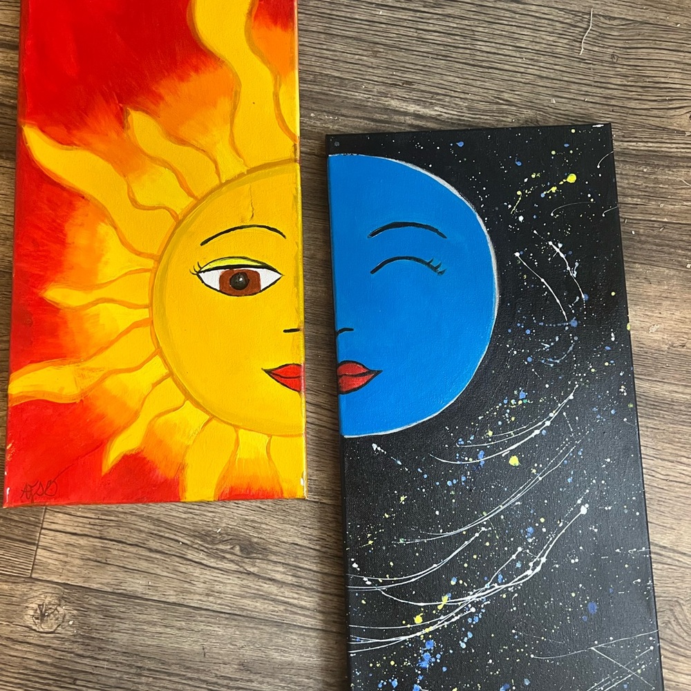 Sun & Moon painting